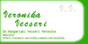 veronika vecseri business card